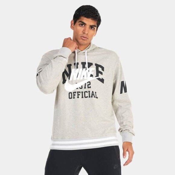 Nike Sportswear French Terry Pullover Hoodie Gray (Small) DD6168-050 - Picture 7 of 9